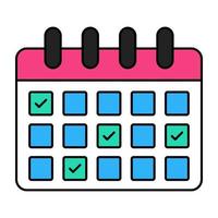 An icon design of calendar vector