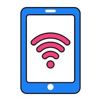 Modern design icon of mobile wifi vector