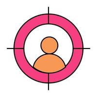 Creative design icon of target person vector