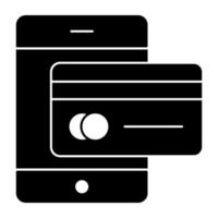 A unique design icon of secure card payment vector