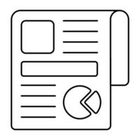 un diseño de icono de informe comercial vector