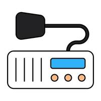 icono de radio militar en diseño moderno vector