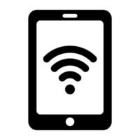 Modern design icon of mobile wifi vector