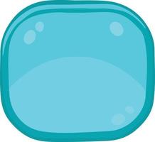 Square blue button for game or website vector