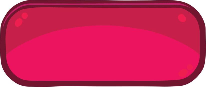 Elongated rectangular pink button for a game or website vector