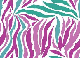 Seamless pattern with geometric circle, zebra or tiger stripes isolated on pink. Design for backgrounds, wallpapers. Vector illustration