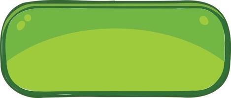 Stretched green button for game or website vector