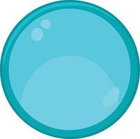 Round blue button for game or website vector