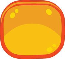 Square yellow button for game or website vector