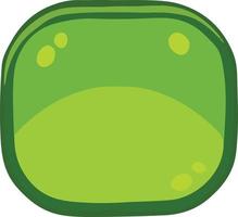 Square green button for game or site vector