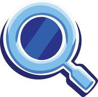 Magnifier blue magnifier vector icon symbol increase search