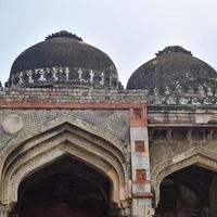 Mughal Architecture inside Lodhi Gardens, Delhi, India, Beautiful Architecture Inside the The Three-domed mosque in Lodhi Garden is said to be the Friday mosque for Friday prayer, Lodhi Garden Tomb photo