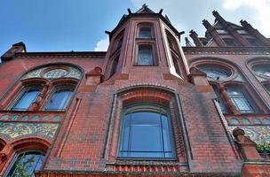 Detailed view on the northern german town hall found in Neumuenster photo