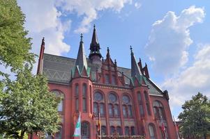 vista detallada del ayuntamiento del norte de alemania que se encuentra en neumuenster foto