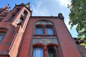 Detailed view on the northern german town hall found in Neumuenster photo