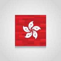 Hong Kong Abstract Flag Background vector