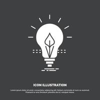 bulb. idea. electricity. energy. light Icon. glyph vector symbol for UI and UX. website or mobile application