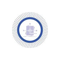 Algorithm. business. foretelling. pattern. plan Glyph Icon. Vector isolated illustration