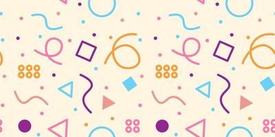 Memphis style pattern vector