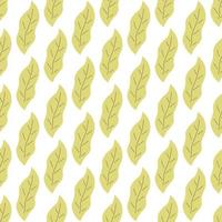 Leafs seamless pattern. Vector hand drawn botanical illustration. Pretty scandi style for fabric, textile, wallpaper. Digital paper in white background