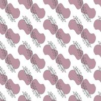 Seamless pattern with leaves and abstract shapes. Abstract Minimalistic Art. Cute kids nursery repeat background. Design in boho style for printing on textile or paper. vector