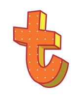 Vector illustrator of Letter t