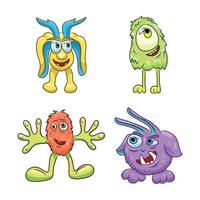 Set of Cartoon Monsters vector