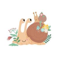 Vector illustrator of snail