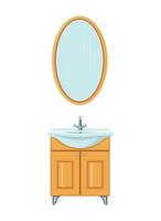 Vector illustrator of sink cabinet