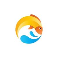 logotipo de pescado. icono de pescado. logotipo de animales signo de símbolo de pescado. plantilla de ilustración de vector de pescado lista para usar.