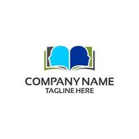 Book people face logo. Book logo. Book vector logo template ready for use