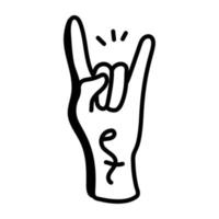 An editable hand drawn icon of rock on vector