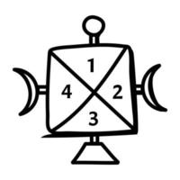 un icono de garabato de diseño de símbolo wiccan vector