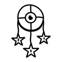 Check this doodle icon of dream catcher vector