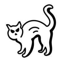 Check out doodle icon of evil cat vector