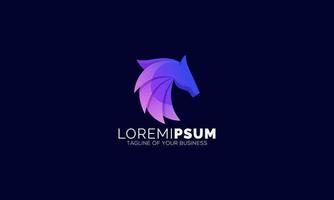 Abstract Colorful Horse Logo vector