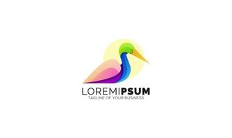 Abstract Gradient Duck Logo vector