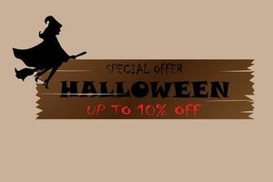 banner de venta de halloween. banner web de marketing. venta de pancartas modernas. vector