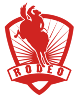 Rodeo-Cowboy, der wildes Pferd bockt png