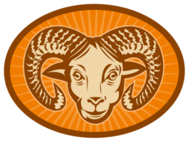 grote hoorn schapen of RAM png