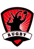 escudo de captura de lineout de jogador de rugby png