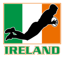 Rugby giocando immersione provare Irlanda bandiera png