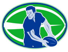 rugby player passing ball png