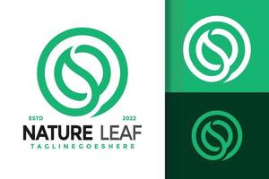 Diseño de logotipo de hoja de naturaleza simple con letra n, vector de logotipos de identidad de marca, logotipo moderno, plantilla de ilustración vectorial de diseños de logotipos