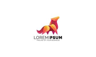 Abstract Gradient Fox Logo vector