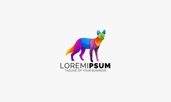 Abstract Gradient Fox Logo vector