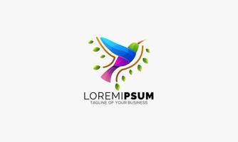 Modern Bird Logo Design in Gradient Style vector