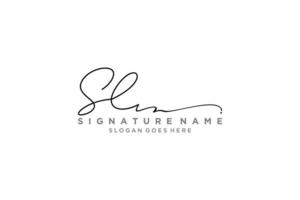 plantilla de logotipo de firma de letra sl inicial diseño elegante logotipo signo símbolo plantilla vector icono