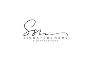 plantilla de logotipo de firma de carta inicial ss diseño elegante logotipo signo símbolo plantilla vector icono