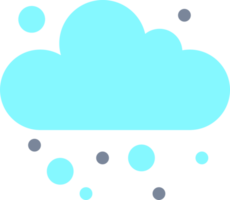clouds and snow illustration in minimal style png